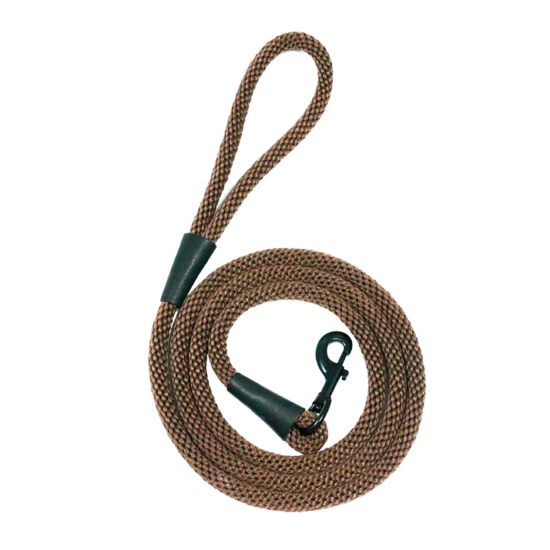 Dog Leash PP Polyester Nylon Cotton Webbing Organic Hemp with Rivet Pattern Sustainable Solid Design Running SS 10 Colors Option