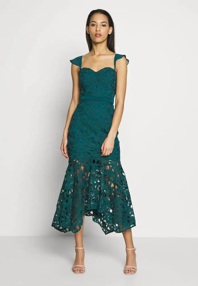 Lace Women Backless Zip Plain Slip Hot Wrap  Dresses