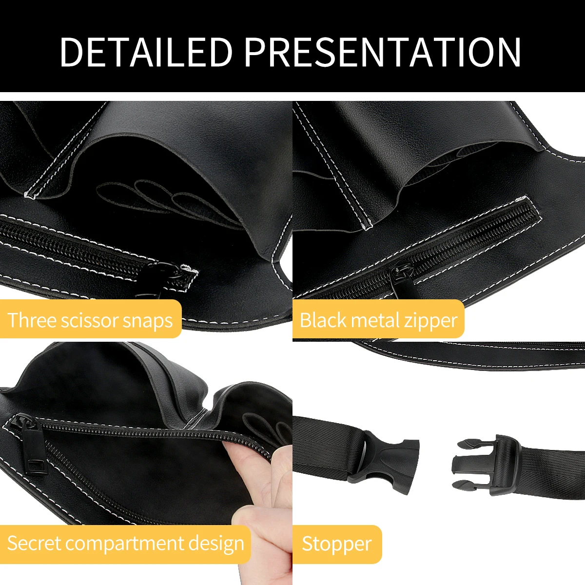 Factory Direct Sales Hairdresser Scissor Bag Customized Multifunctional Comb Storage Bag