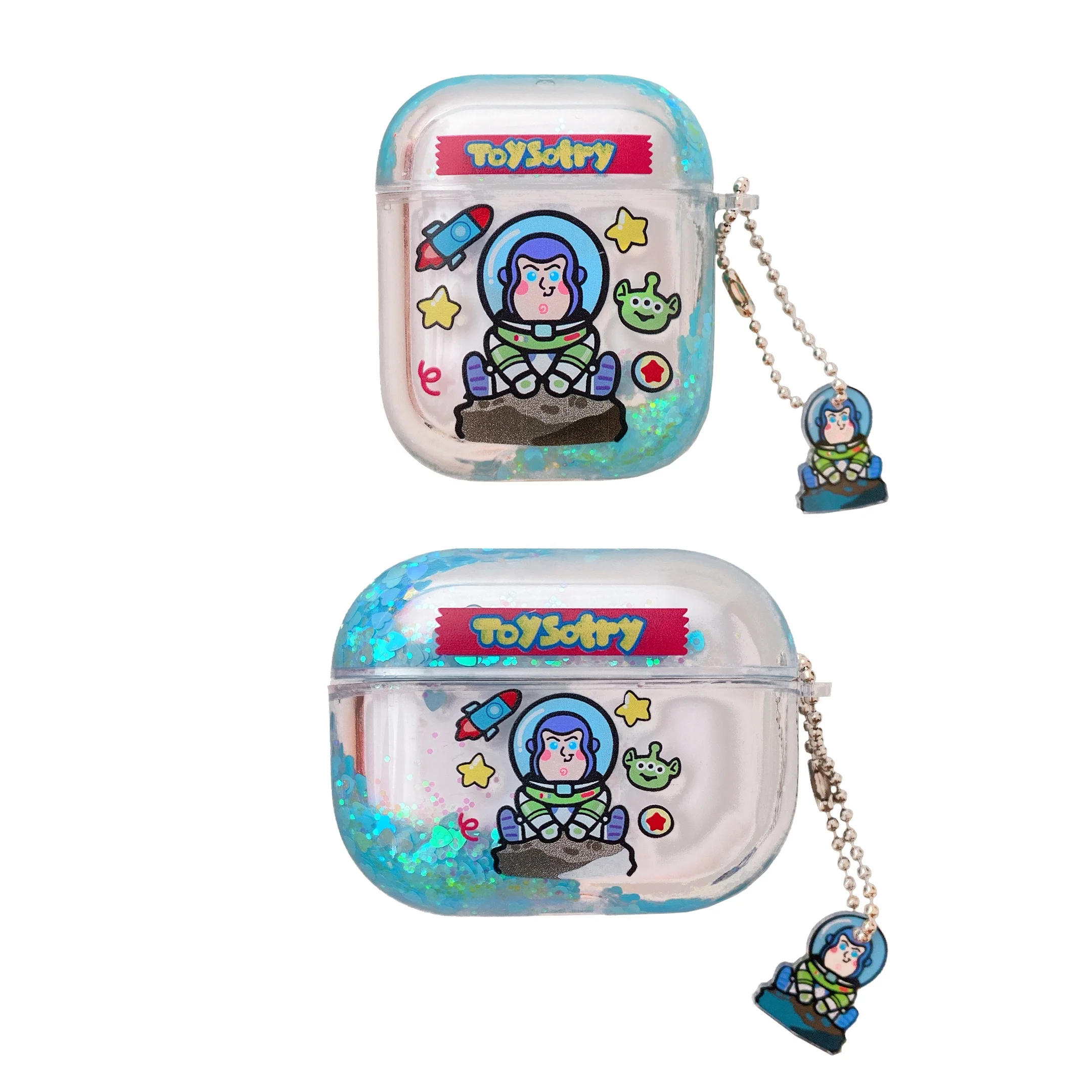 
2021 clear quicksand glitter cases for apple airpod pro 2 1 nice quality earphone cover 