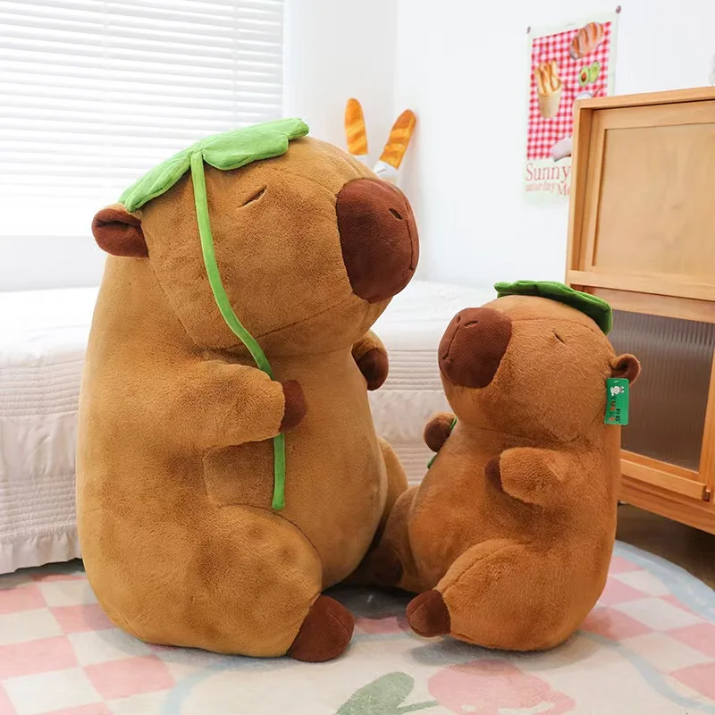 Cute Fully Capybara Stuffed Animal Plush Soft with Turtle Tortoise Backpack Design PP Cotton Filled