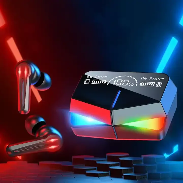 True Wireless TWS New ANC TWS Headphones Earphone Gaming  Earbuds Best M90 In Ear Noise Cancelling Earbuds With LED Display
