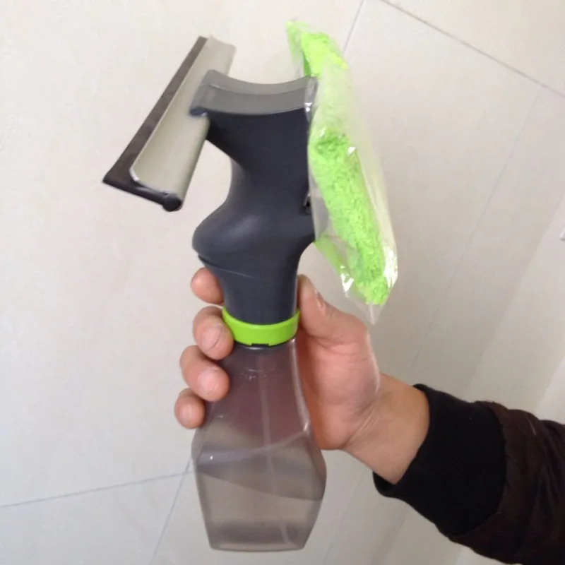 2-In-1 Extendable Window Squeegee And Scrubber,Wet/Dry Use For Glass,Car Windows & More,No Power Needed