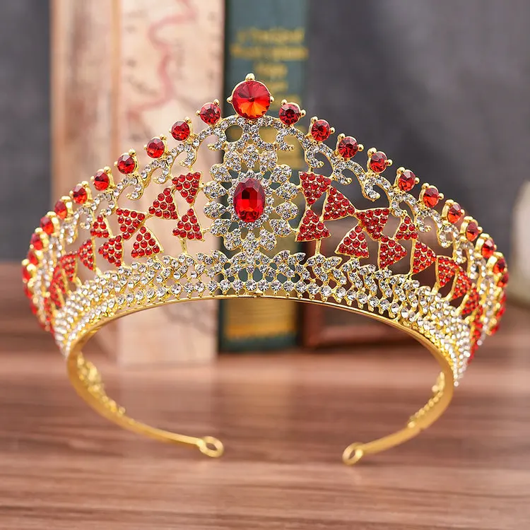 Женская свадебная тиара-Корона Qushine роскошная Корона из страз в форме пирамиды головной убор для невесты