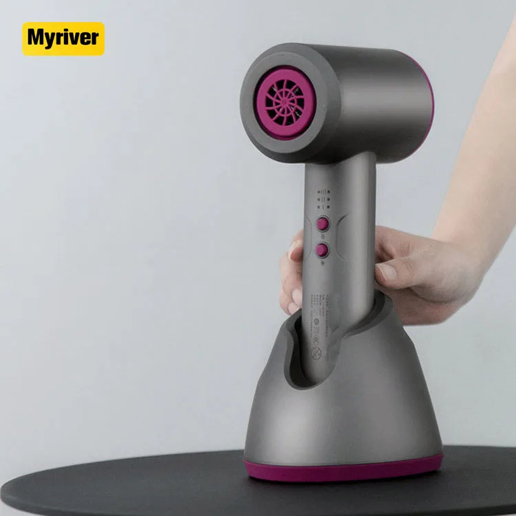 Беспроводной фен Myriver, Беспроводная зарядка, фен для волос | Ионное кондиционирование | Очень быстрый и мощный Фен