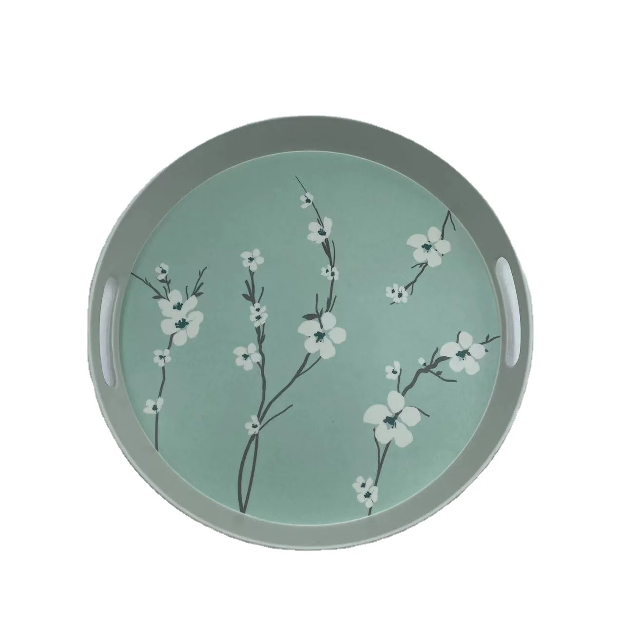 14 inch melamine round tray bamboo fiber melamine serving trays wholesale melamine breakfast tray