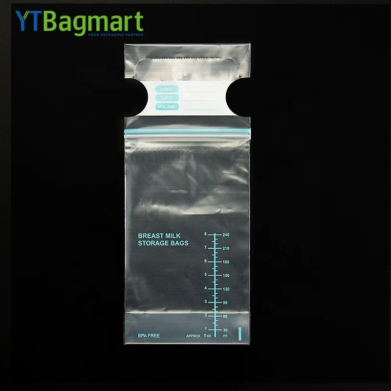 Disposable Double Zipper Baby Breast Milk Storage Bag Bpa Free Sterilized Ldpe Plastic Breastmilk Storage Bags With Measurement