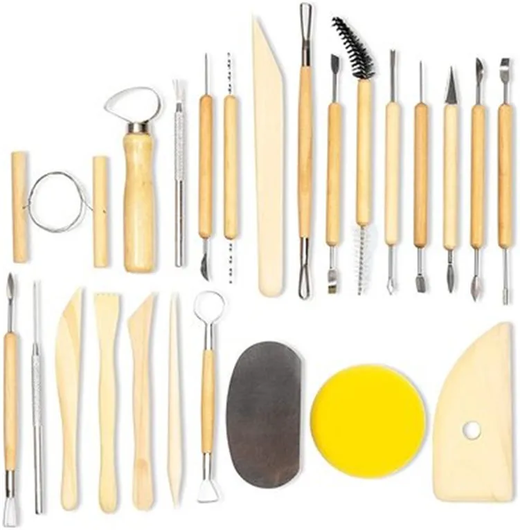 Art Supply 24-piece Pottery And Clay And Sculpting Tools Set carving tools