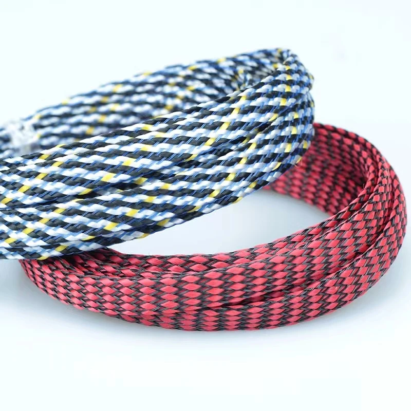 Cotton yarn mixed PET braided  Noise Reduction  wrap sleeving