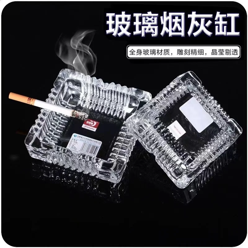 Fancy Personalized Custom Printed Logo New Style Glass Ashtray