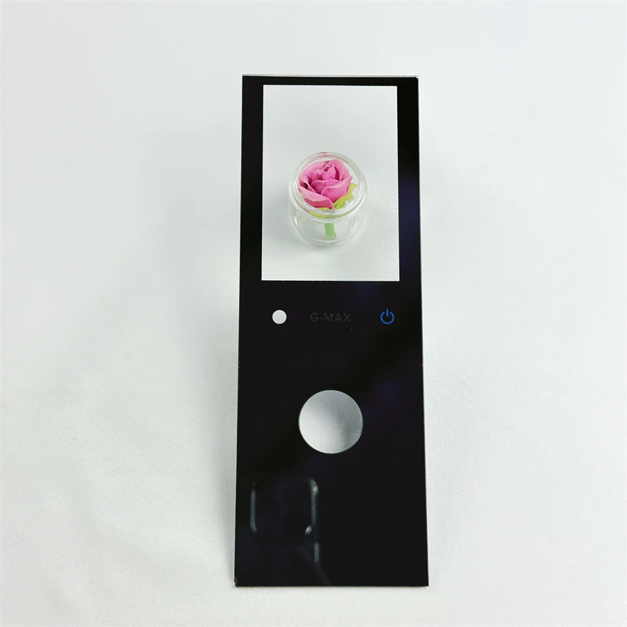 Customized 0.33mm-8mm Thin Black Frame Tempered Silk Screen Printed Anti-Glare Coating Glass Screen Protector For LCD TV