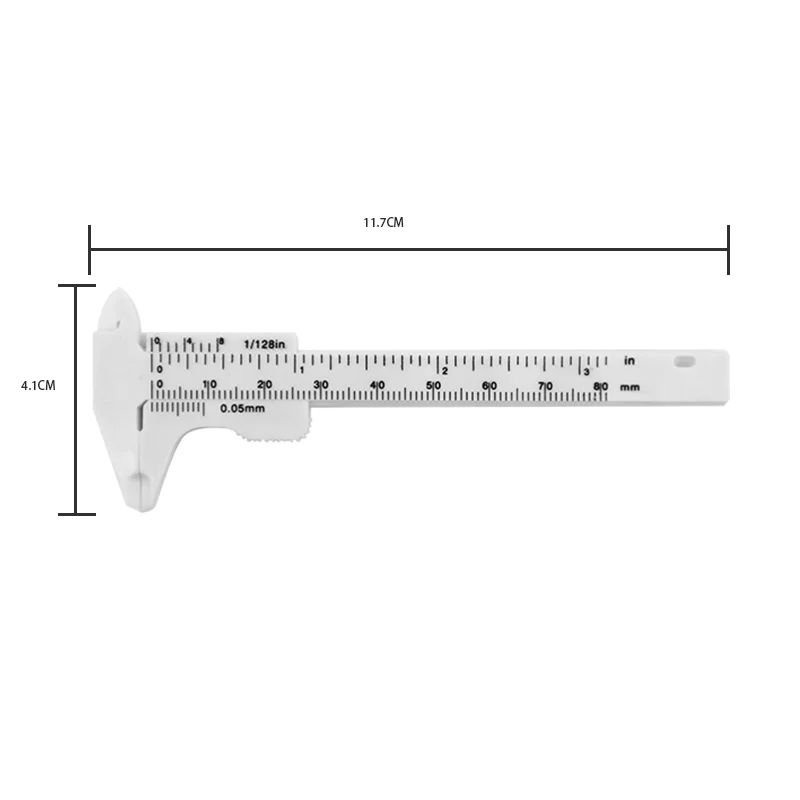 White Plastic Microblading Eyebrow Ruler Scale Eyebrows Ruler