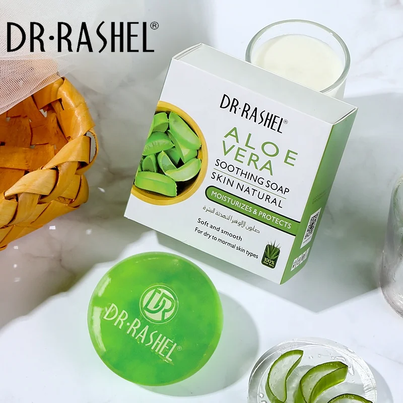 DR RASHEL Moisturizing soft and smooth skin box soap aloe vera  for 100 grams  with money