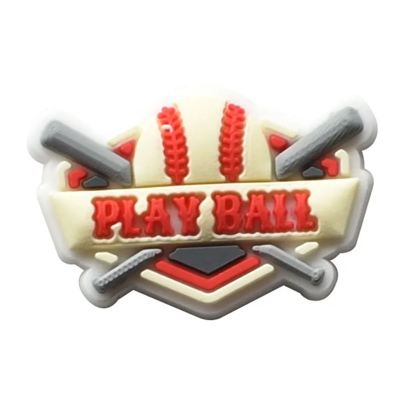 Custom Sports team Soft PVC accessories Shoes charms Sandals decorations SOCCER accessories charms