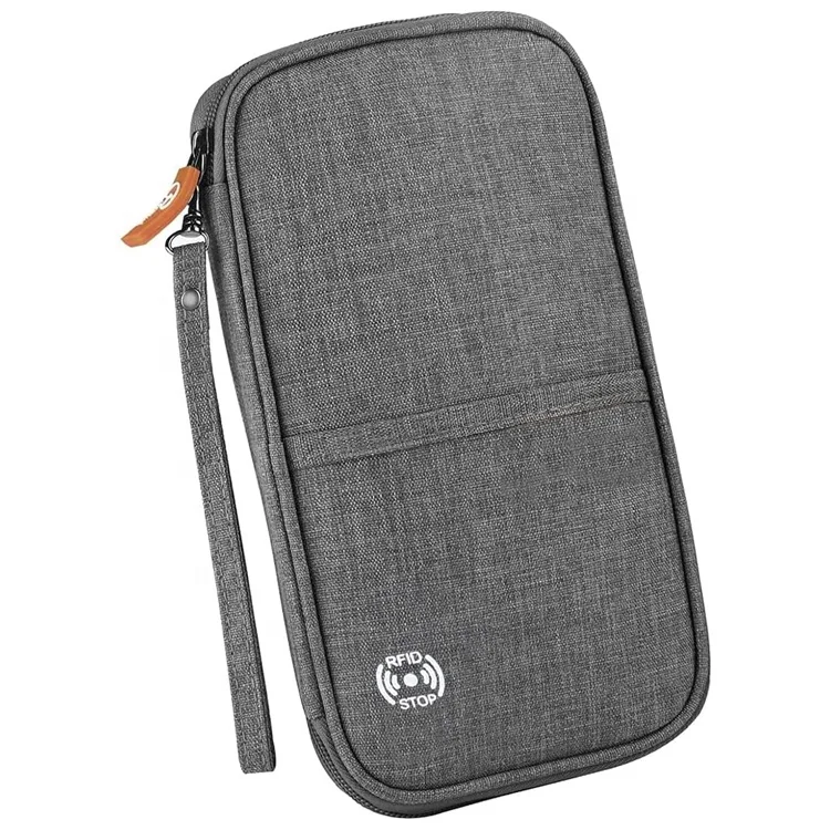 Custom Competitive price wholesale waterproof rfid Blocking Family document organizer travel wallet passport holder with pockets