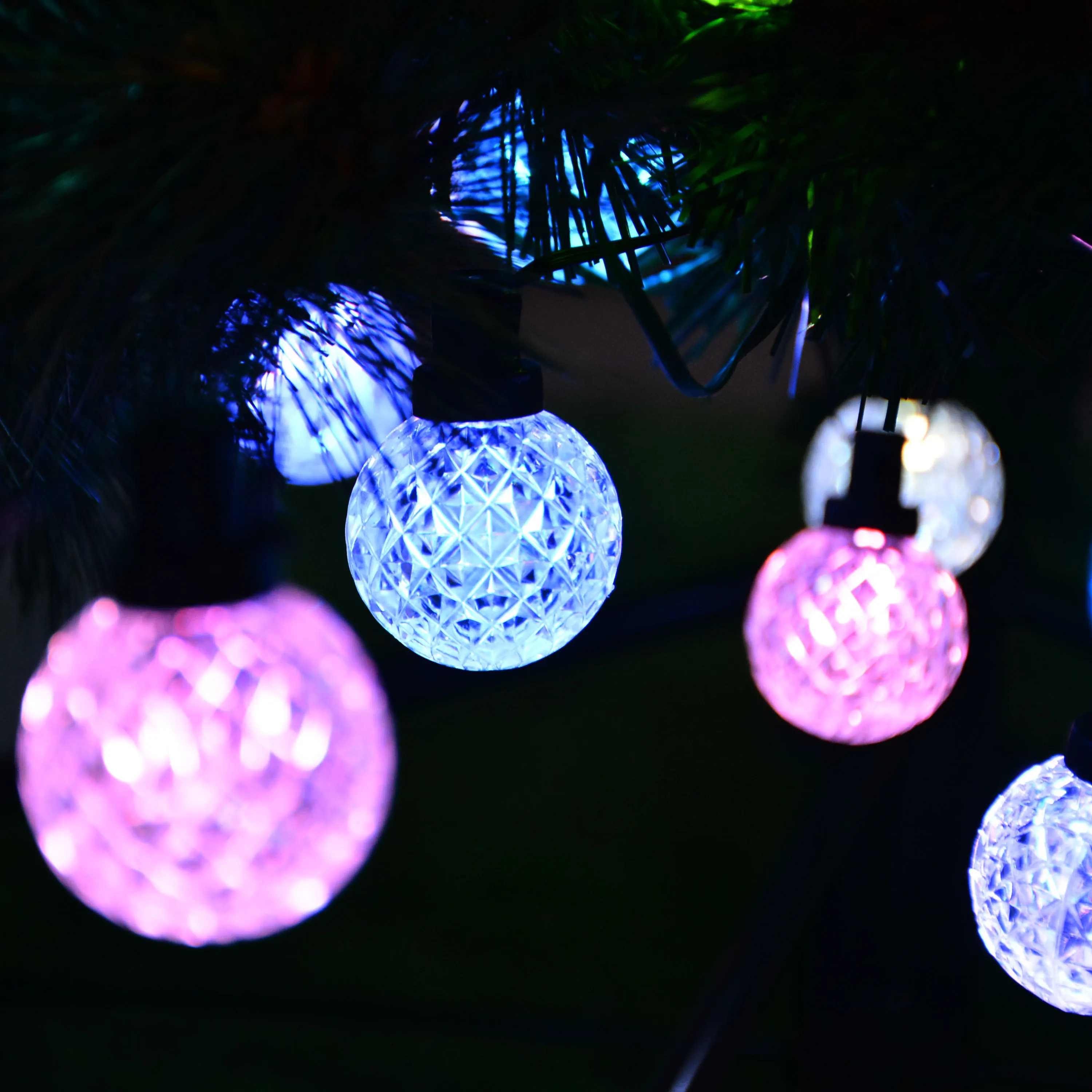 Smart outdoor string light G40 smart string light solar garden light outdoor waterproof led home courtyard decoration