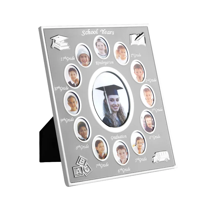 Kids Growing Record Exhibition Board Wall Hanging Metal Frame School Graduation Wood Frame for Picture Decorations