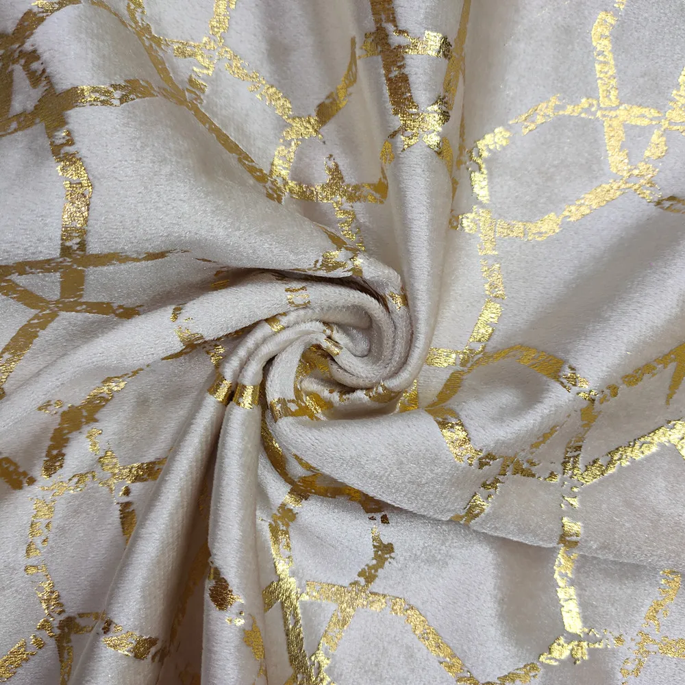 Custom luxury style home textile fabric Italian velvet gilding fabric for curtain