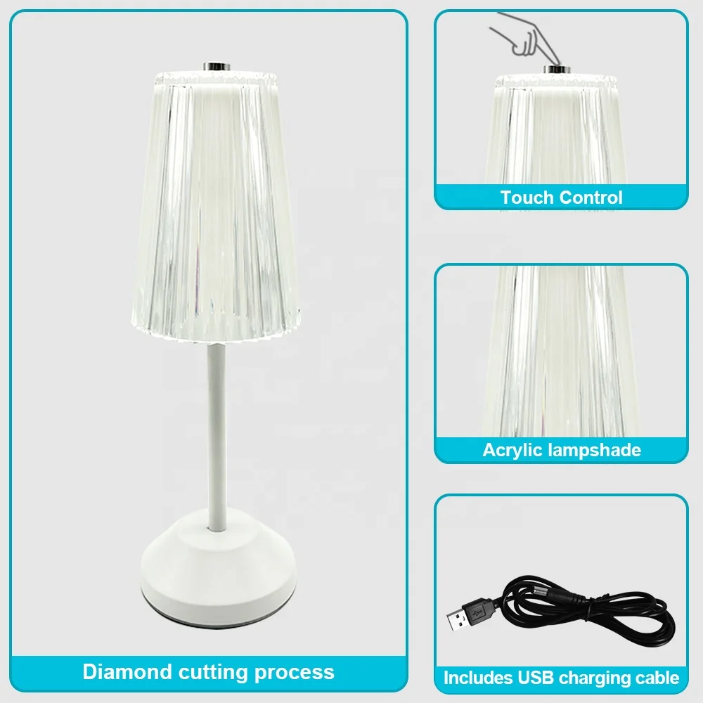 Multi-Function Table Lamp Led USB Touch Night Light Stepless Dimming Desk Light Eye Protection Learning Lamp