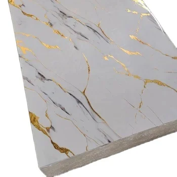 High glossy UV marble sheet White/Black/Gloden color