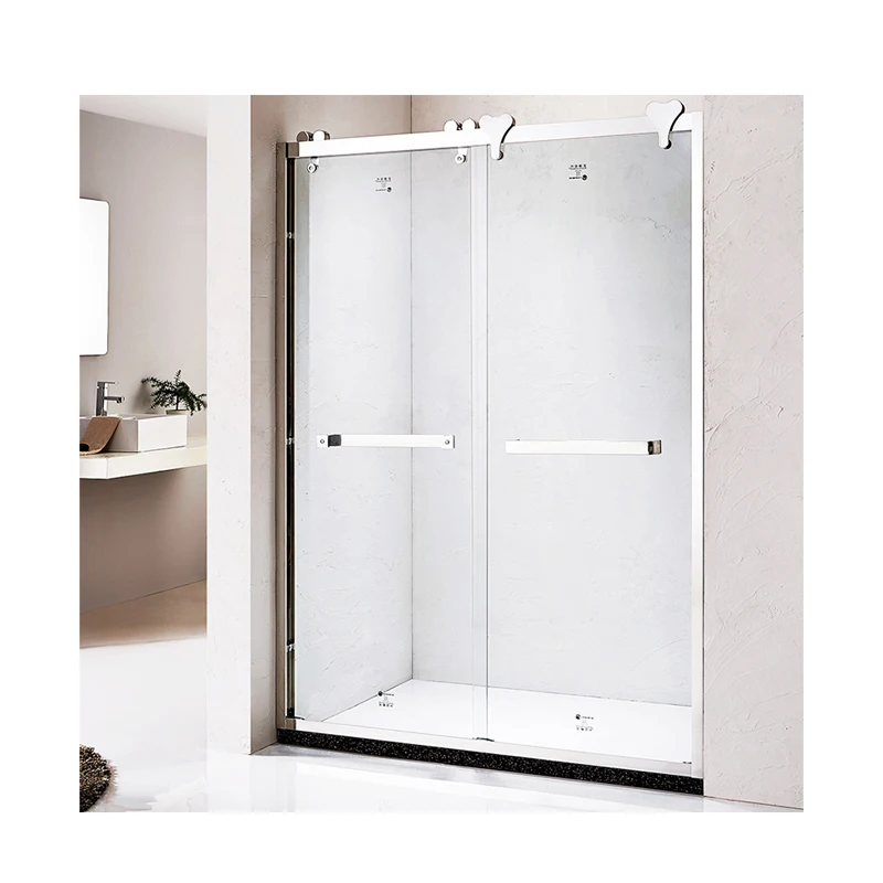 Luxury hotel sliding door waterproof stainless steel material freestanding shower room for bathroom