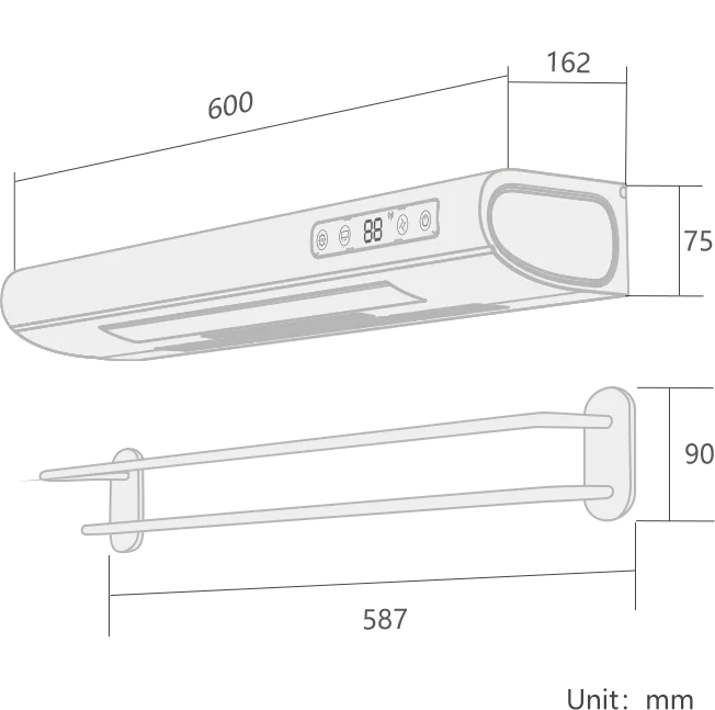 
Smart Bathroom Appliances UV Hot Air Warming 110V-220V Baby Clothes Towel Dryer 