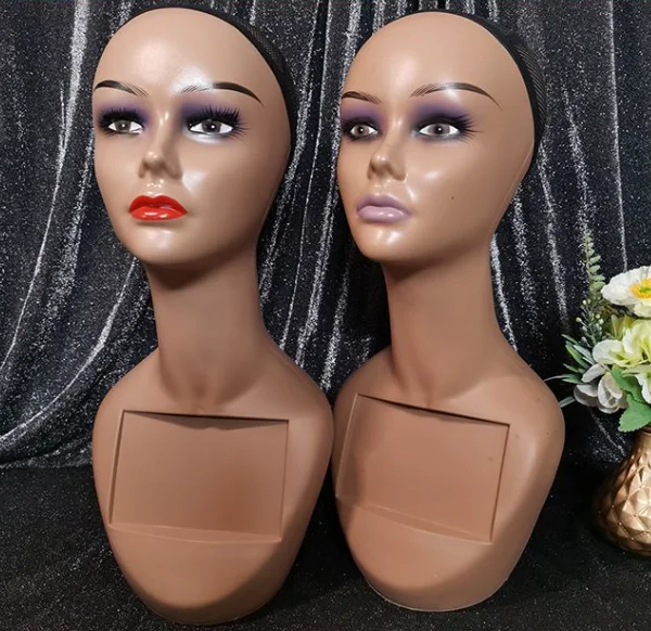 Flash Sale Women Maniquines Displaying Women Head European And American Popular Style PP Half Body Female Mannequin Head