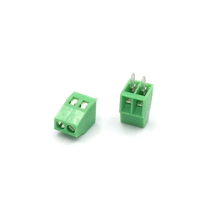 Gold Plated 7.50mm Pitch 3P Screw Type Brass Terminal Block Green Wire Connector for PCB Application