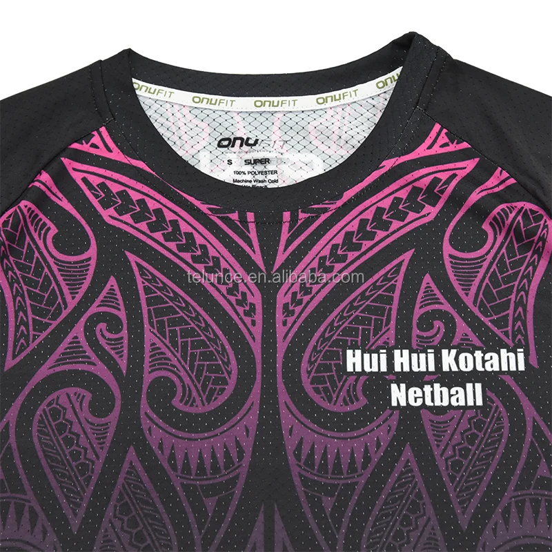 Pure custom short sleeve tattoo sublimation shirt sports maori mesh sublimated polunesian baseball tee shirt prints wholesale