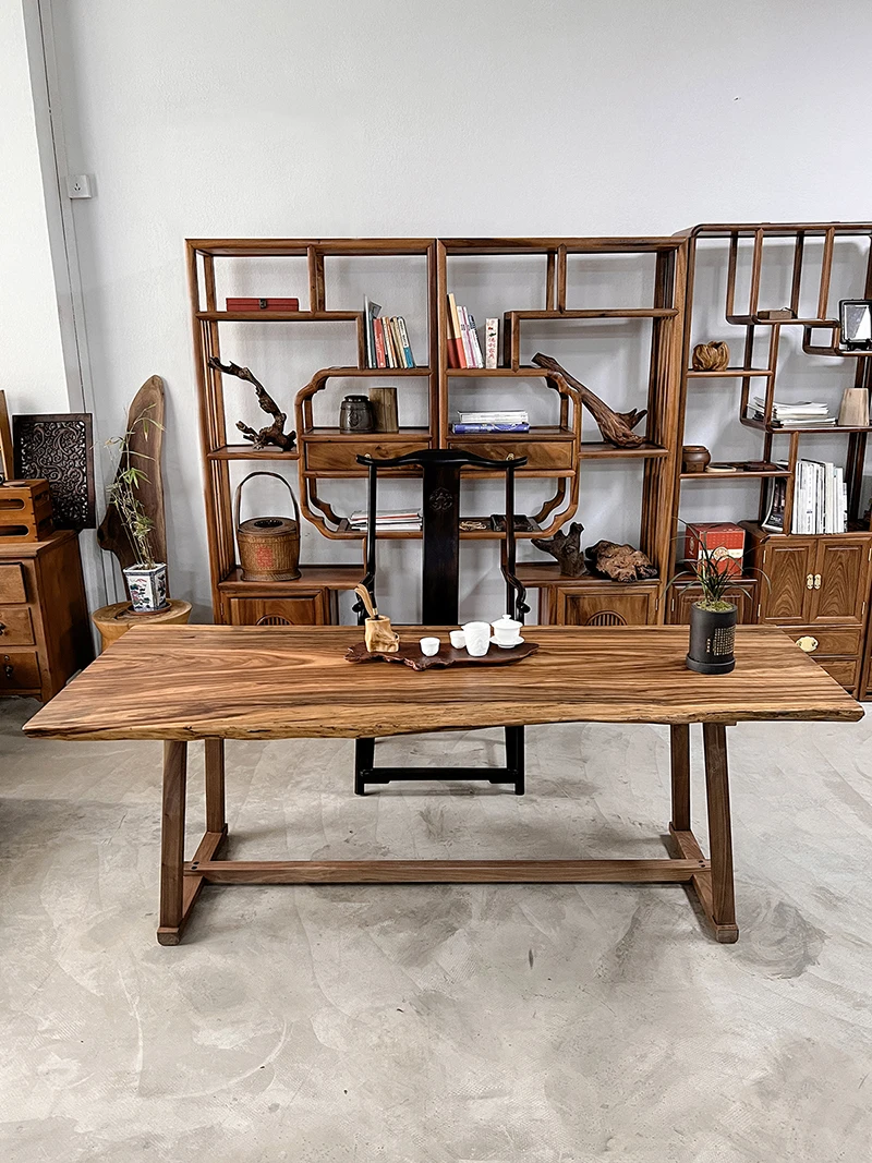 Raw slabs butcher block counter top solid wood dining table slab live edge table top mahogany wood slab