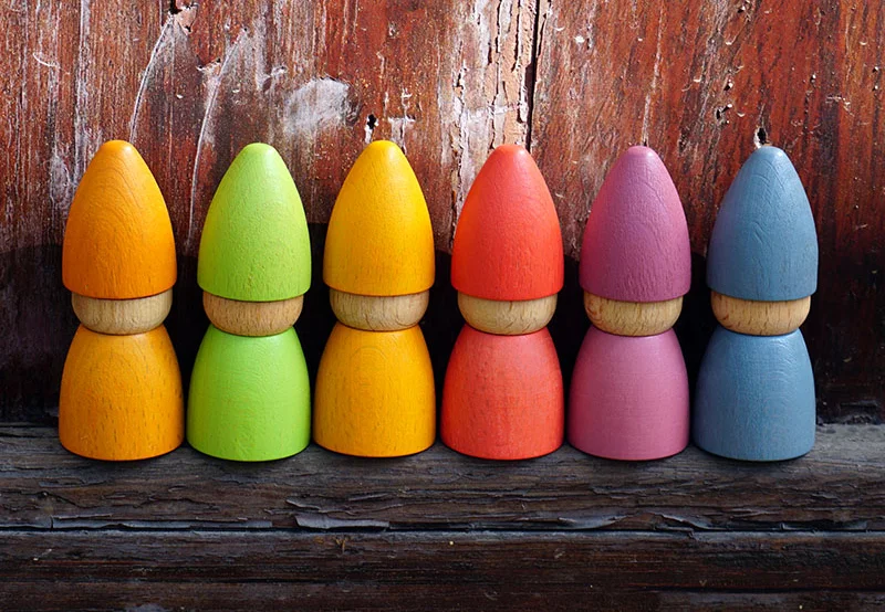 Wholesale Wooden Peg Dolls Handmade DIY Painting Peg Dolls Early Childhood Education Toys