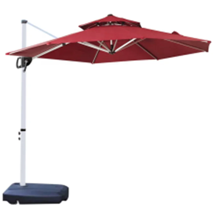 Modern Design Parasol Sunshade Quality Waterproof Garden Patio Umbrella with Base for Outdoor Furniture Beach Use