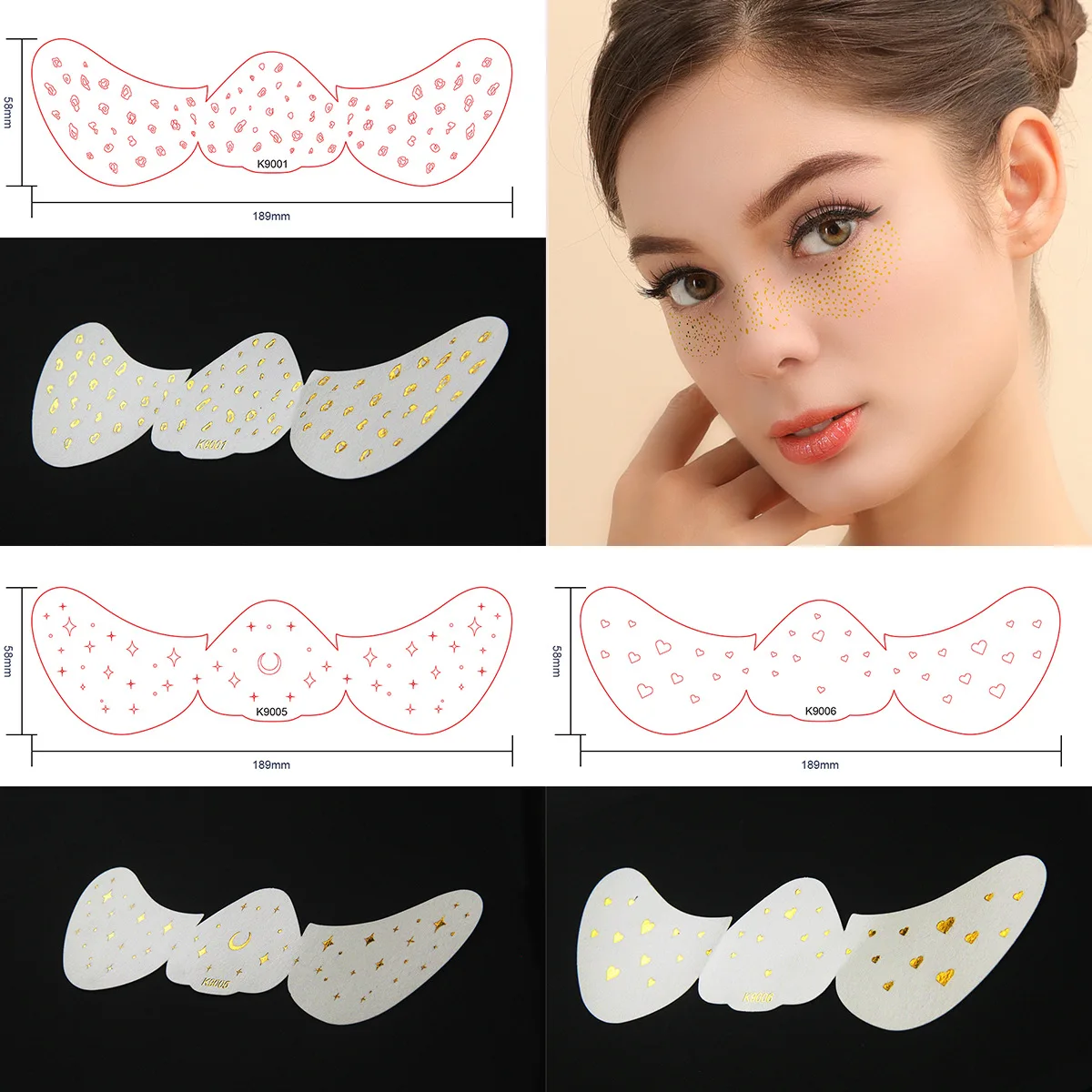 Makeup Patches Face Glitter Makeup Speckles Patch with Freckles Faux Speckle for Festive Tattoo Sticker