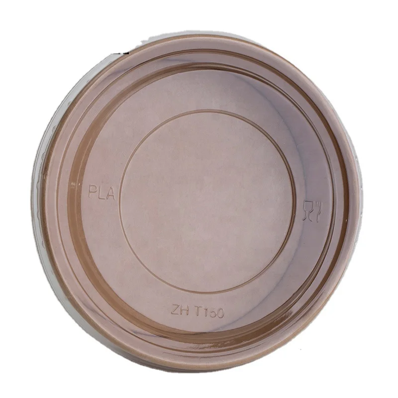 Разовая безопасная миска для супа из крафтовой бумаги с покрытием PLA, 1000 мл