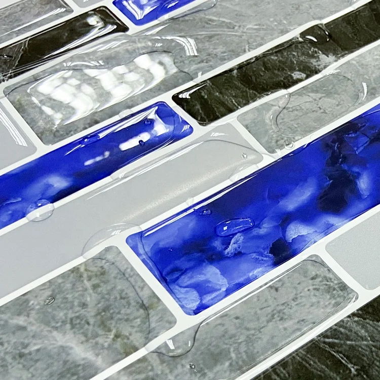 3D Marble Design 12*12 Inch Peel and Stick Wall Tile for Kitchen Backsplash