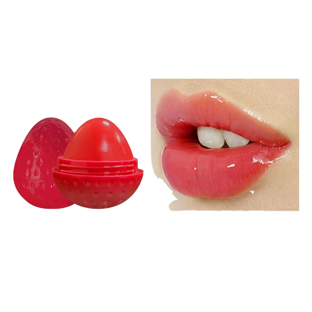 High quality European and American Moisturizing Strawberry Lip Balm Fruit lipstick