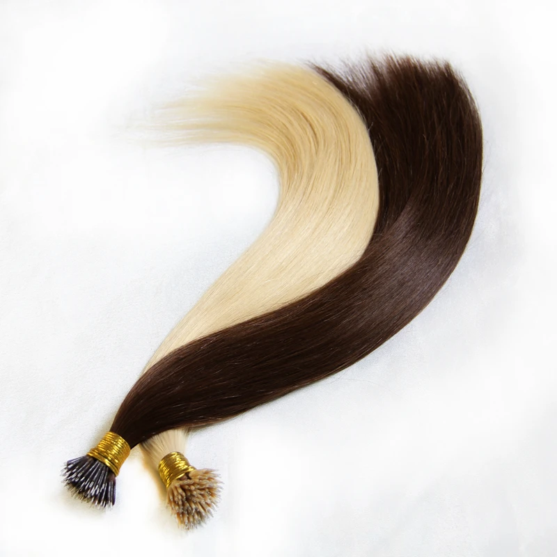 Qingdao suppliers provide high quality  Double Drawn Italian Keratin Prebonded I Tip of 100%  Virgin Remy Martin extensions