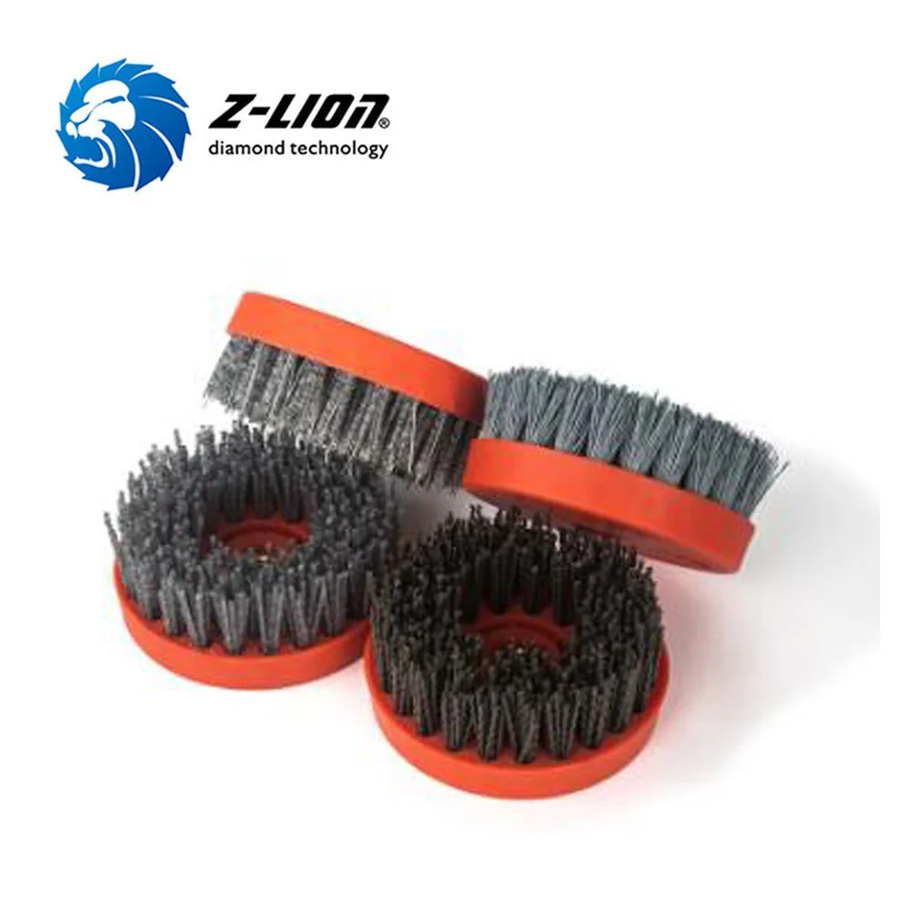 4 inch 5/8'-11 M14 Silicon Carbide Abrasive Round Antique Brush Diamond Brush for Granite Marble Stone