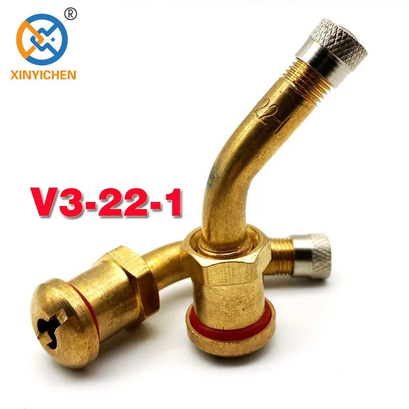 truck single bend tyre valve tractor brass factory seal clamp-in tyre valve V3-20-1HX  58ms