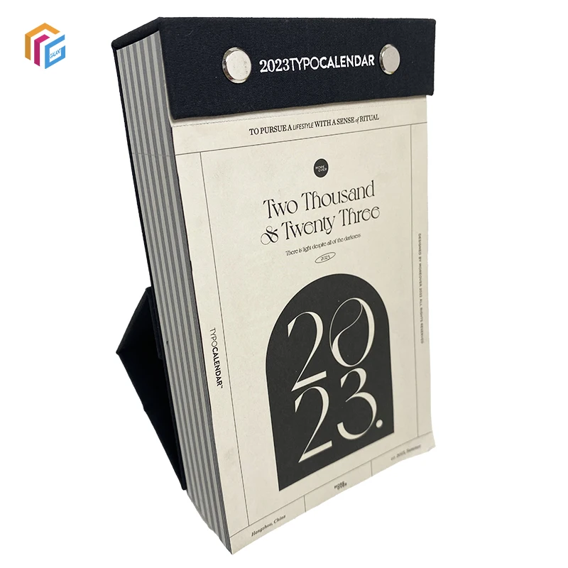 Custom Jacket Stand 2024 2025 Motivational 365 Inspirational Daily Flip Table Desk Calendar With Magnet