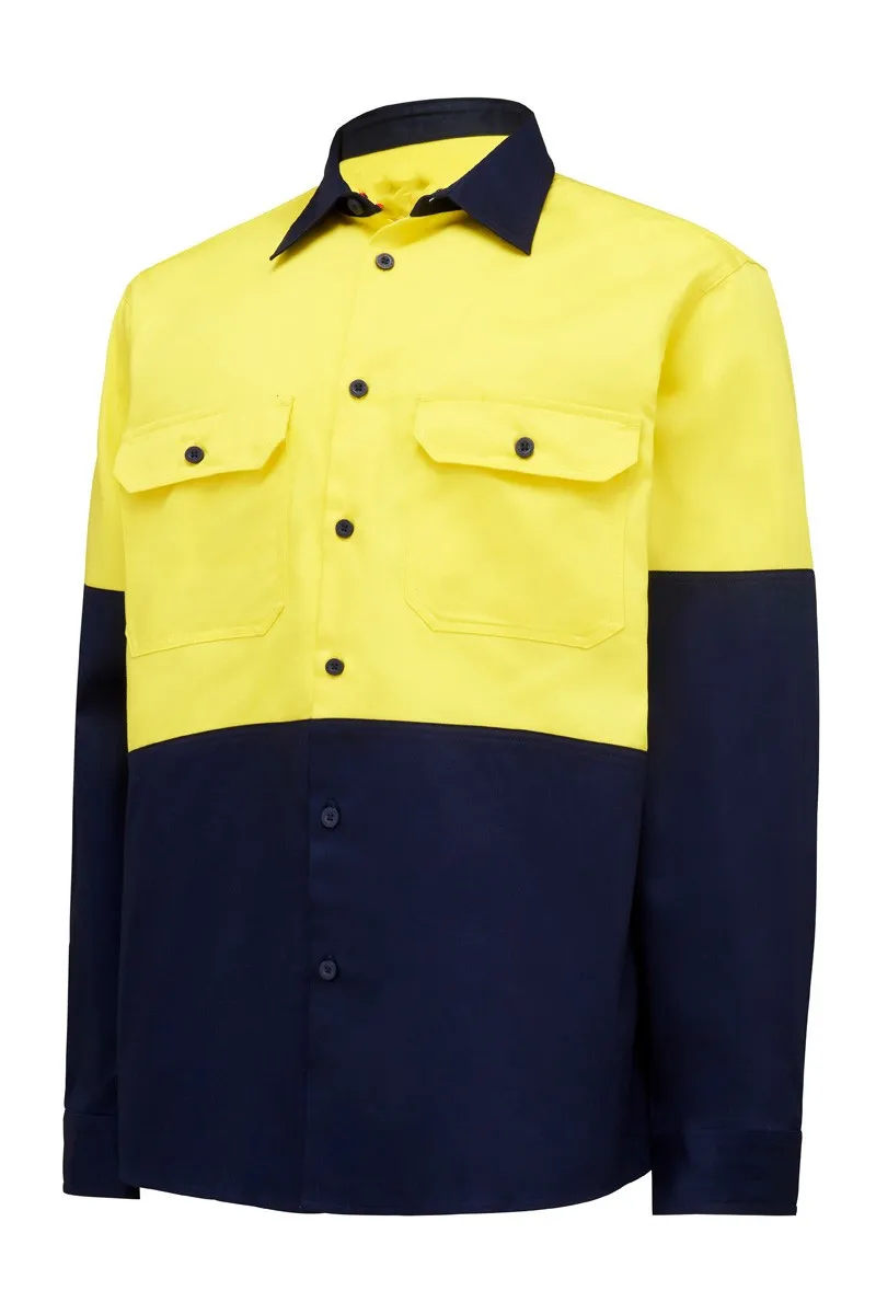 Reusable Washable Clothing or Shirts For Worker Tone Cotton Drill Shirt Uniforms Workwear Clothing