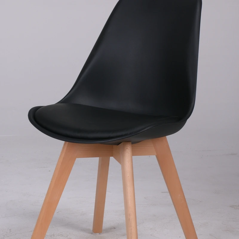 
High Quality new design modern hotel Furniture plastic chairs dining with wooden legs 