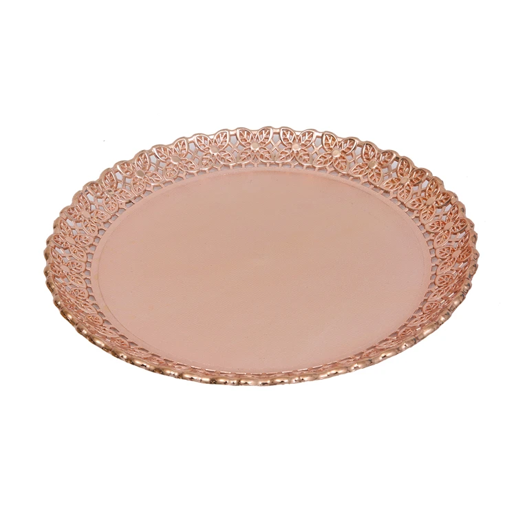 Support Diversified Customized Wedding Parties Gold Plated Serving Candy Dry Home Decorative Gold Plated Serving Tray
