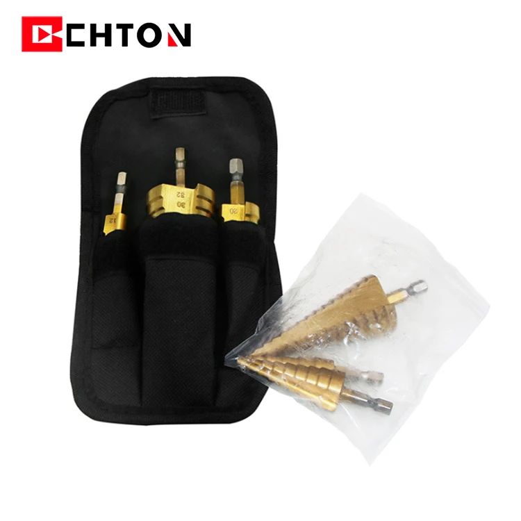 Stepped Hss Tapered Cobal Spiral Groove Step Twist Wooden Drill Bit Wood Metal Drilling