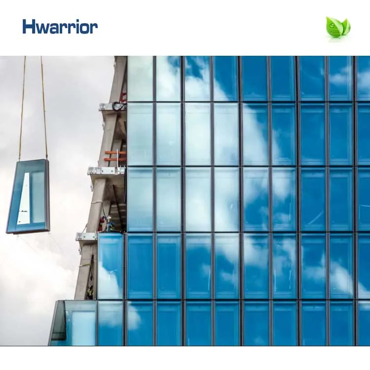 Foshan factory direct wholesale easy to install aluminum alloy unitized double glass curtain wall system price per m2