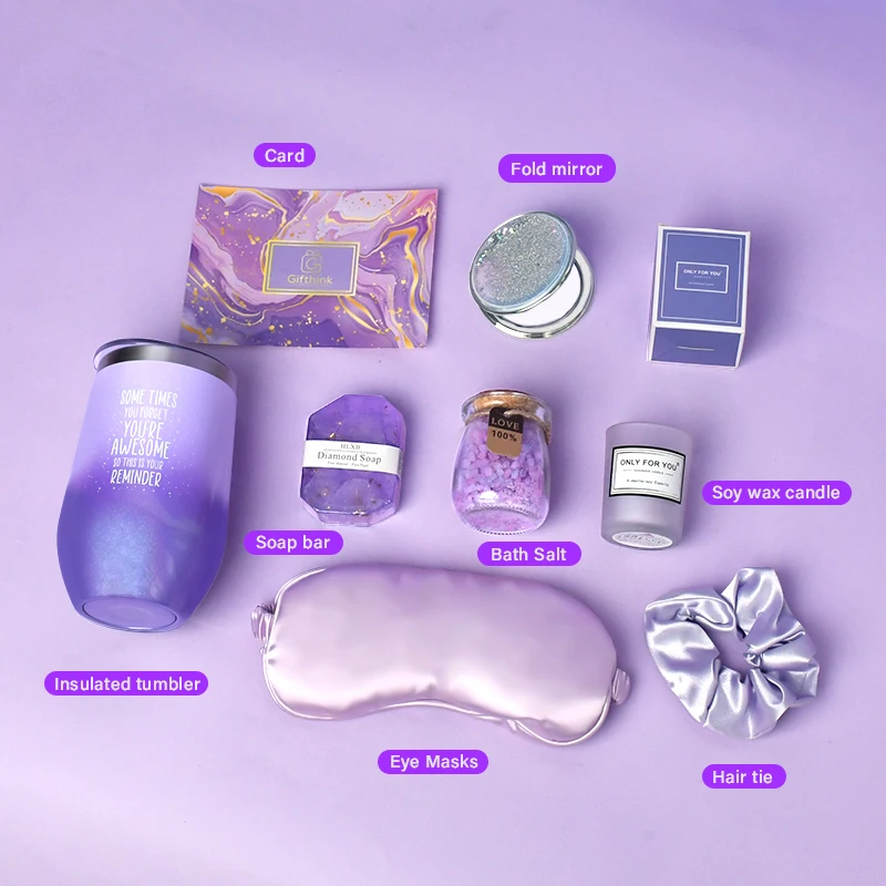 Promotional novelty gift item wedding souvenir candle tumbler unique get Well Soon corporate luxury bath spa gift sets for women