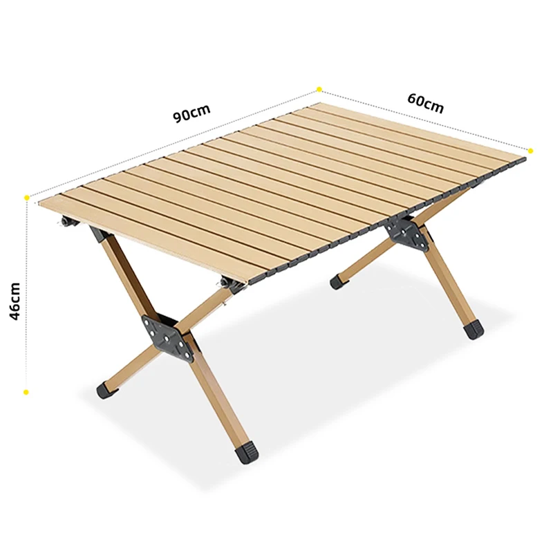 Entai Assemble Simple Foldable Aluminum Alloy Egg Roll Camping Bbq Folding Triangle Stable Table