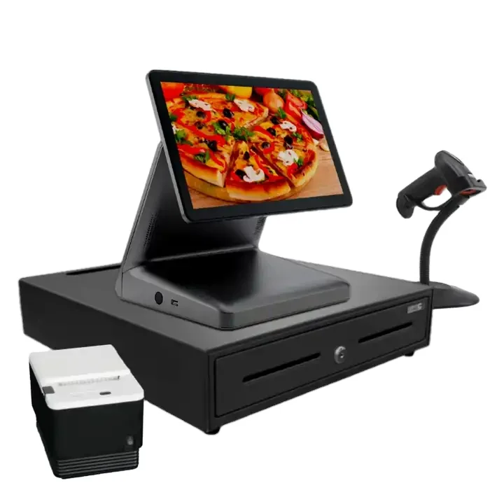 Прямая Продажа с фабрики 15 6 дюймов емкостный сенсорный экран POS машина двойной дисплей биллинг терминал фаст-фуд Android SDK платежный киоск