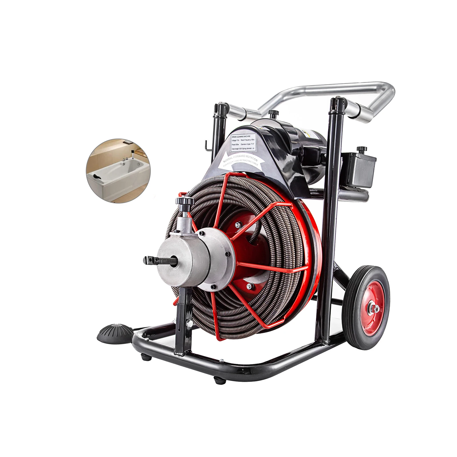 Pipe Drain Cleaner Machine 100 ft / 30 m Cleaning Machine