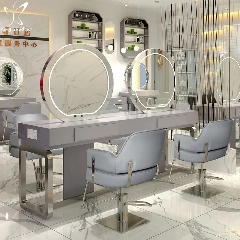 Professional Salon Furniture Hair Dressing Barber Shop Mirror Salon Station